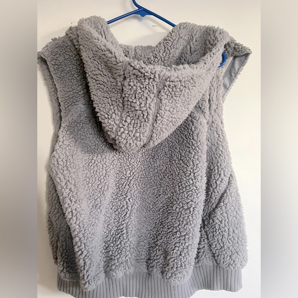 Prana gray Sherpa hoodie vest - Picture 4 of 6